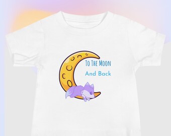 Kinder T-Shirt - To The Moon and Back Galaxie Fuchs Baby Shirt