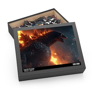 Godzilla Puzzle - Etsy