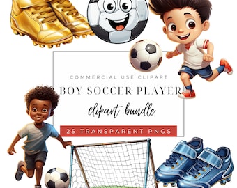 Soccer Player Clipart, 25 PNG Transparent Background, Soccer Ball Clipart, Soccer team, Soccer Goal, Football clipart, Fútbol Clipart