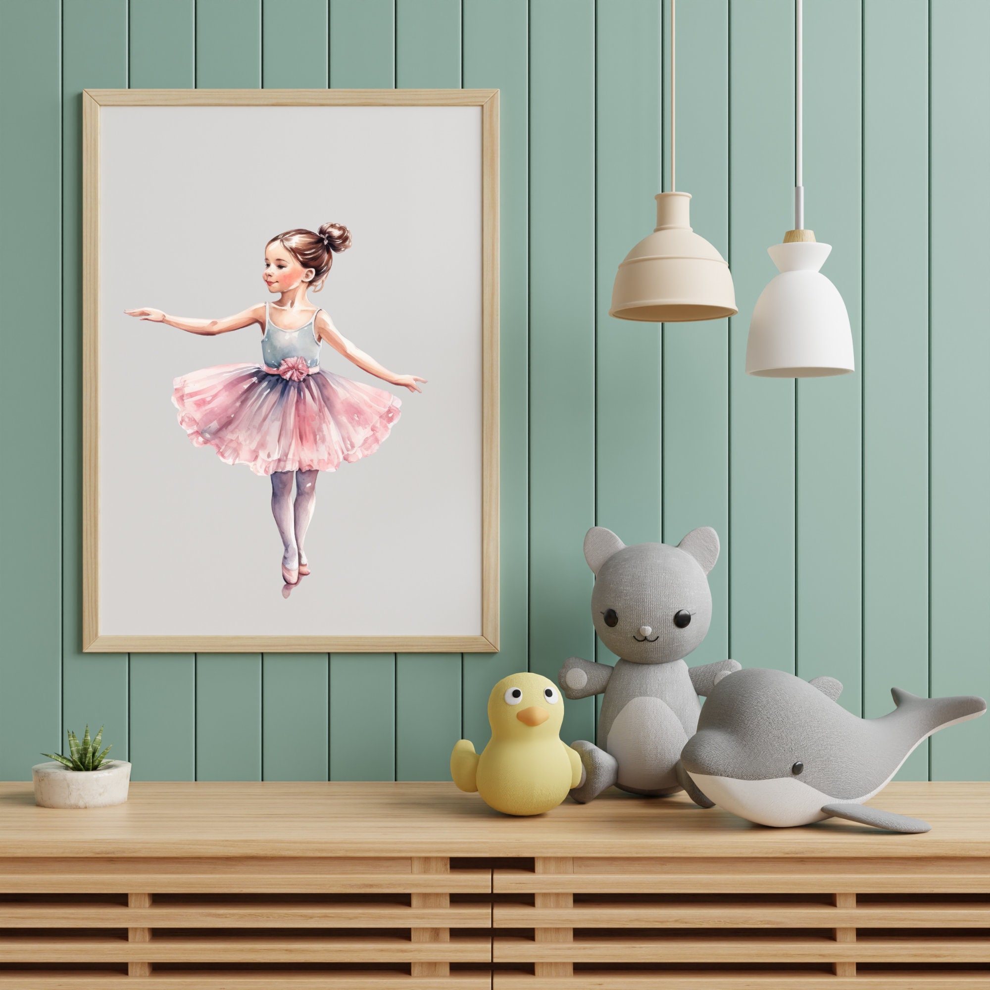Watercolor Ballerina Clipart - 1 Single PNG Image - Little Ballerina ...