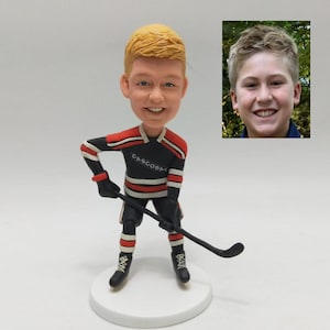Custom hockey bobbleheads, personalised hockey 3D statues, custom hockey bobbleheads birthday gifts, Christmas prize for best hockey players