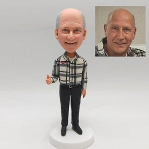 Custom bobbleheads, Grandfather bobbleheadfather bobblehead,custom 3D figurines ,Boss bobblehead, Custombirthday doll gifts,Gift for him.