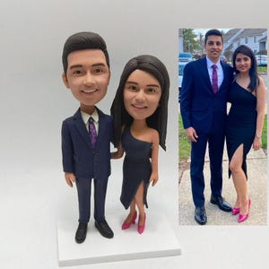 Custom anniversary couple bobblehead, personalised lover 3D statue, personalised wedding couple statue, christmas couple anniversary gift