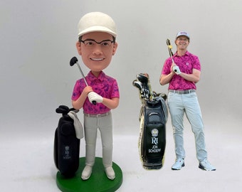 Custom Golf Bobbleheads, Dad Golf Golf Bobblehead, Golf Gifts For dad,  Best Dad Bobbleheads, New Dad Gift, Golf Gift, Fathers Day Golf Gift