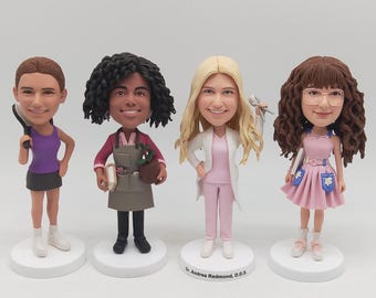 Custom Female Bobblehead, Personalized Coworker Gift, Office Appreciation Keepsake for Her Desk Display