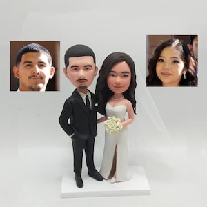Custom wedding bobbleheads, personalizedcouple bobbleheads, Custom Wedding Cake Toppers, weddingbobblehead,Anniversary Gift,Christmas Gift