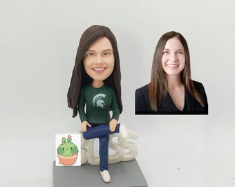 Personalized Bobblehead Doll, Custom 3D Boss Statue, Birthday or Thanksgiving Gift for Family