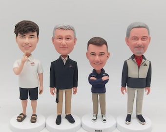 Custom Boss Bobblehead Group Funny Office Team Gift Manager Farewell Keepsake Desk Display Decor