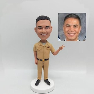 Personalized custom bobbleheads in camouflage, customize your own 3D statue, custom officer bobbleheads,unique gifts for military boyfriends