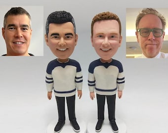 Statues 3D personnalisées de joueur de hockey - Cadeaux d'anniversaire et de Noël personnalisés pour les amateurs de hockey