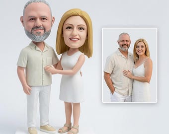 Custom Romantic Couple Bobblehead Personalized Partner Gift for Wedding Engagement Anniversary Keepsake Home Decor