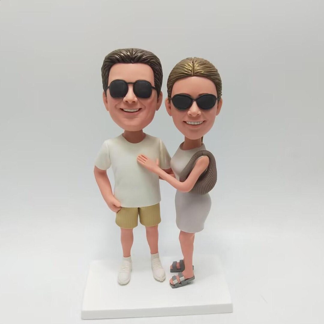 Personalized Couple Bobblehead, Custom Anniversary Figurine, Christmas ...