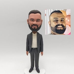 Personalized Birthday Gift For Boss Male, Custom boss bobble head Business Suit, Best Gifts For Business Executives, boss appreciation gifts