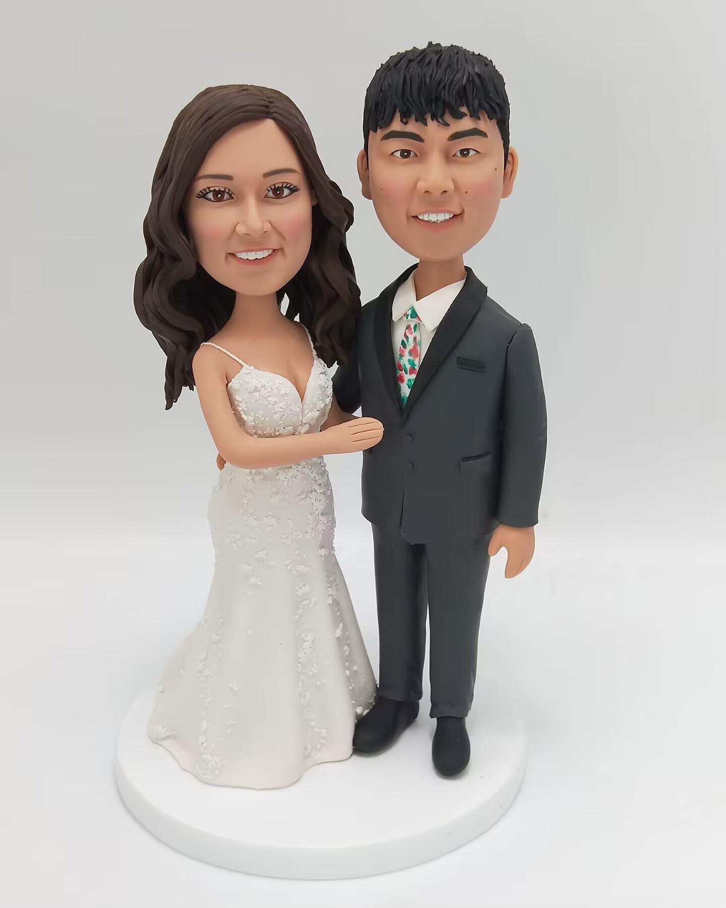 spersonalizowane ślubne bobbleheady, spersonalizowane bobbleheady dla par, spersonalizowane bobbleheady na tort weselny, spersonalizowane ozdoby na tort weselny, prezent ślubny