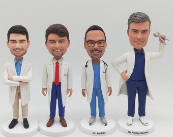 Custom Doctor Team Bobblehead from Photo Personalized Medical Staff Gift for Clinic Appreciation Decor