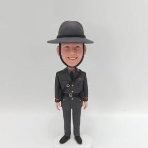 Custom Drill Sergeant Bobblehead Personalized Military Instructor Figurine Unique Army Gift for Veterans Graduation Keepsake