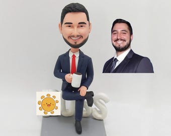 Personalisierte 3D-Figuren - Benutzerdefinierte Boss- und Familienstatuen für Geburtstage und Feiertage