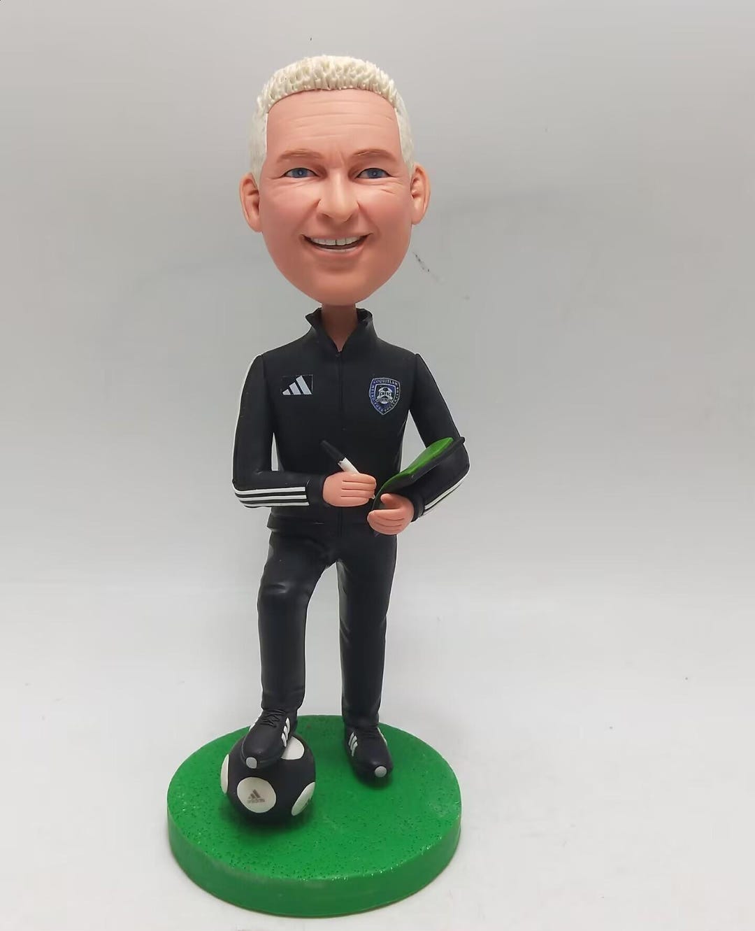 Personalized Soccer Coach Figurine - Custom Coach With Ball & Notepad ...