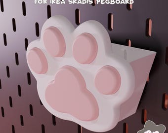 Cat Paw Box for IKEA SKÅDIS Pegboard: 3D Printable STL File (Digital Download)