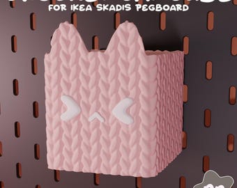 Crochet Cat Box for IKEA SKÅDIS: 3D Printable STL File (Digital Download)