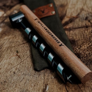 Scotch Eyed Auger,Bushcraft, Bushcraft Auger,Auger with Beewaxed Canvas Case,Bushcraft,Bushcraft Tools,Woodsman Gift,Father&#39;s Day Gift