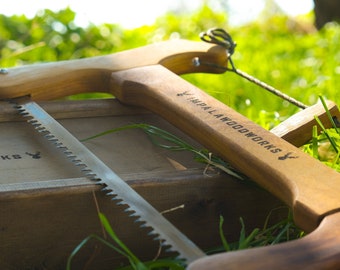 Handmade Buck Saw, Wooden Camping Tool, Bushcraft Saw, Outdoor Survival Gear