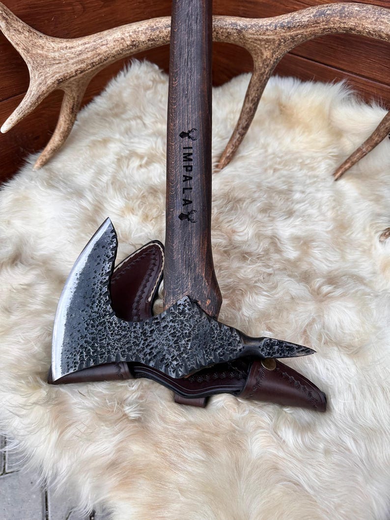 handforged carbon steel battle axe