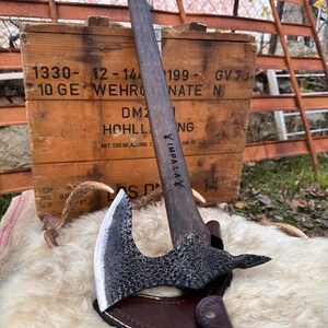 Bushcraft axe, Forest Axe, Hiking Axe, Forest Hatchet, Axe from 52100 High Carbon Steel, Dad Gifts