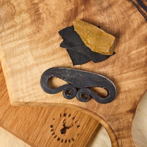 Handforged Flint Steel Fire Starter Kit: Bushcraft Survival Gear