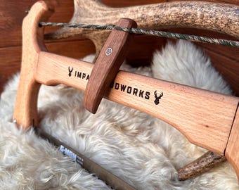 Boogzaag met canvas draagtas, snelle installatie, handgemaakte opvouwbare bokzaag, Bushcraft-uitrusting