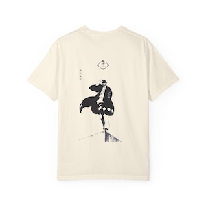 Bleach Kisuke Urahara Tee, Anime Unisex Garment-Dyed T-shirt, Subtle Graphic Design Shirt, Anime Inspired Top, Anime Fan Gift, Stylish Anime