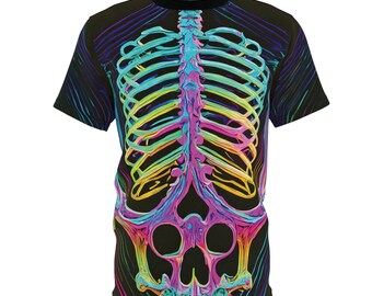 Skeletal Chest - Unisex Allover Print T-Shirt