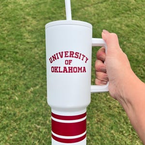 University of Oklahoma Simple Modern Trek 40oz Tumbler with handle + 2 straws