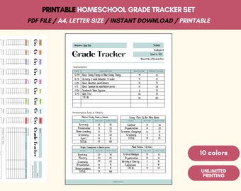 Homeschool Report Card Tracker Printable