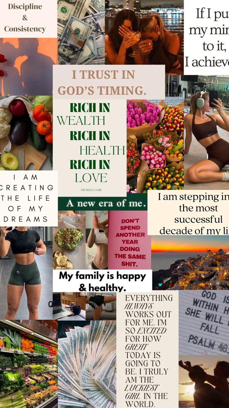 Health and Wellness Vision Board - Etsy