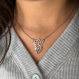 Koala Origami Necklace, Gold & Silver, Geometric Animal Necklace, Koala Australia Jewellery, Koala Pendant, Koala Gift, Meraki Accents