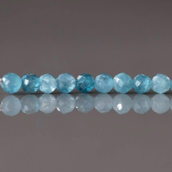 3mm Paraiba Kyanite Beads Micro Faceted Beads 14 PCs Rare Kyanite Gemstone Beads Beading Crafter Gift