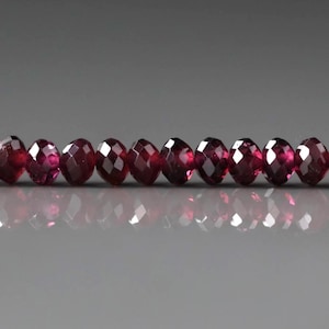 4mm AAA Rhodolite Garnet Beads Faceted Rondelle Beads 15" Natural Purple Garnet Gemstone Beads Beading Crafter Gift January Birthstone