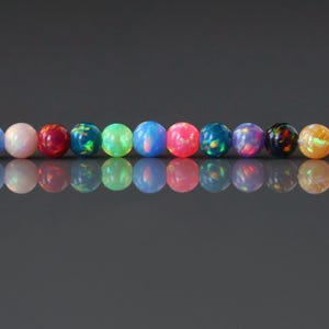 3mm Opal Beads Lot Mixed Colors Opals Colorful Opal Beads Multi Color Opal Beads Fully Drilled for Jewelry Making Beading Craft Gift Beads