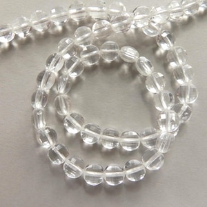 6mm AAA Rock Quartz Faceted Coin Beads 15&quot; Clear Crystal Quartz Genuine Gemstone Beads Jewelry Making Beading Craft Gift April Birthstone