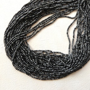 2mm Snowflake Obsidian Smooth Beads Black White Obsidian Genuine Beads 15&quot; Gemstone Beads Beading Crafter Gift DIY Jewelry Making