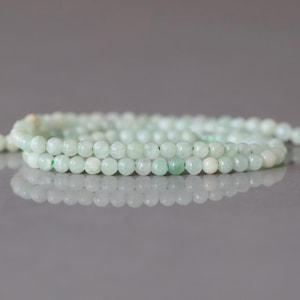 2mm Burma Jade Beads Strand 15" Burma Jadeite Genuine Gemstone Beads Natural Jade for Jewelry Making Beading Craft Gift Beads