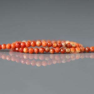 Perles de corail éponge naturel 2 mm Perles micro-facettes Perles de corail véritable 15" Perles de pierres précieuses scintillantes pour la fabrication de bijoux Cadeau pour bricoleur image 1