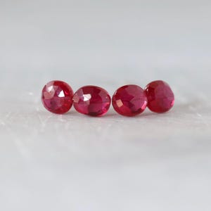 6mm x 7mm Ruby Beads Oval Faceted Nuggets Stones Chunks Gemstone for DIY Jewelry Making