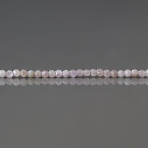2mm Kunzite Micro Faceted Beads Genuine Lilac Kunzite Beads 15" Gemstone Beads for Jewelry Making Crafter Gift Seed Beads image 3
