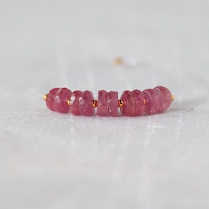 5mm Natural Untreated AAA Ruby Beads Faceted Heishi Washer Tyre Gemstone for DIY Jewelry Making
