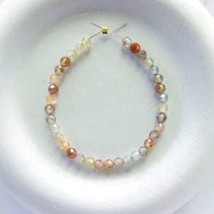 3mm Natural Zircon Faceted Beads Genuine AAA Zircon 4&quot; Transparent Sparkly Gemstone Beads for Jewelry Making