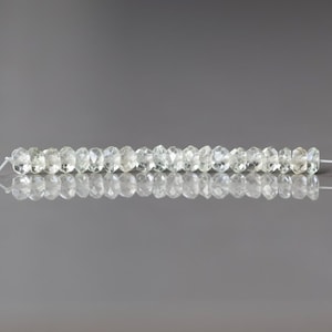3.5mm-4mm RARE Yellow Aquamarine Beads Faceted  Rondelle 20 pcs Genuine Gemstone Tiny Beads Jewelry Making Supply March Birthstone