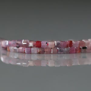 2mm Ruby Beads Cube Faceted Beads 15" Strand Natural Ruby Cubes Gemstone Beads Beading Crafter Gift July Birthstone DIY Jewelry