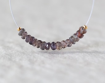 Rare Brown Sapphire Beads Faceted Rondelle 3mm Natural Sapphire 1”  Genuine Gemstone Beads for DIY Jewelry Making Supplies